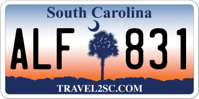 SC license plate ALF831