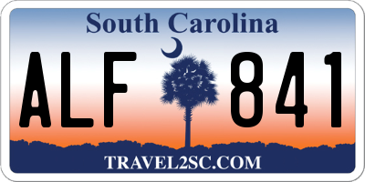 SC license plate ALF841