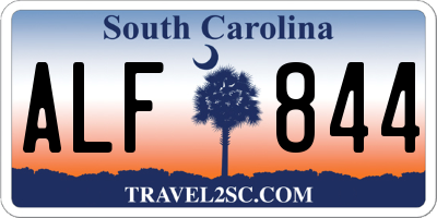 SC license plate ALF844