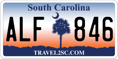 SC license plate ALF846