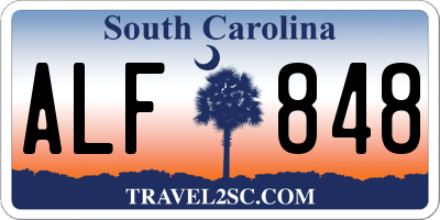 SC license plate ALF848