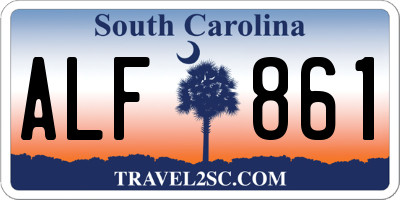 SC license plate ALF861