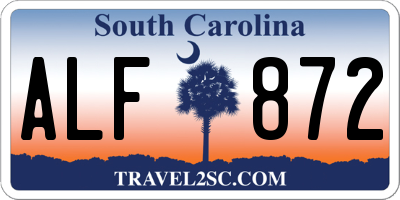 SC license plate ALF872