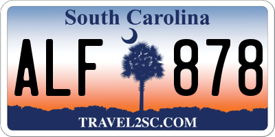 SC license plate ALF878