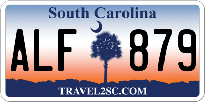 SC license plate ALF879