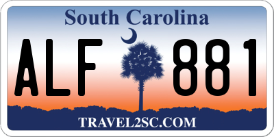 SC license plate ALF881