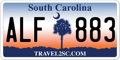 SC license plate ALF883