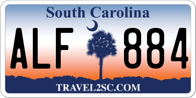 SC license plate ALF884