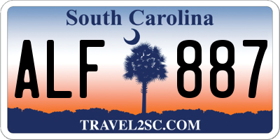 SC license plate ALF887
