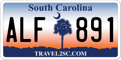 SC license plate ALF891