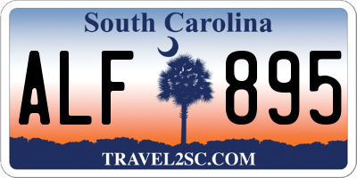 SC license plate ALF895