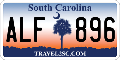 SC license plate ALF896