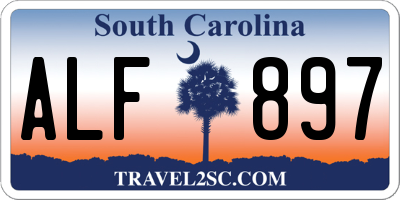 SC license plate ALF897
