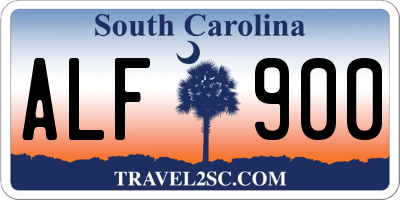 SC license plate ALF900