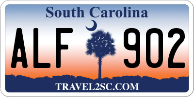 SC license plate ALF902