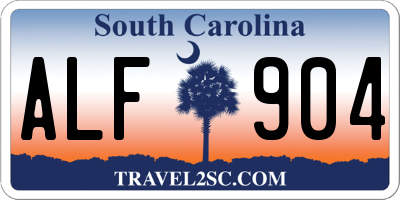 SC license plate ALF904