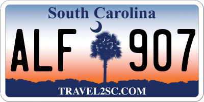 SC license plate ALF907