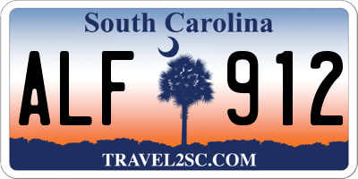 SC license plate ALF912