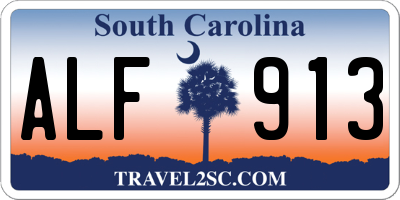 SC license plate ALF913