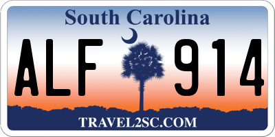 SC license plate ALF914
