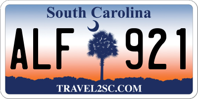 SC license plate ALF921