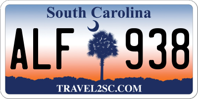 SC license plate ALF938