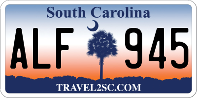 SC license plate ALF945