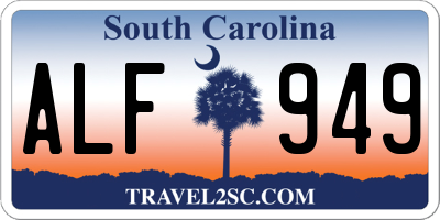 SC license plate ALF949