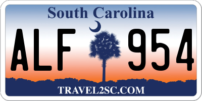 SC license plate ALF954