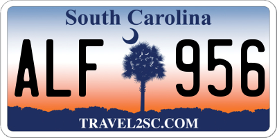SC license plate ALF956