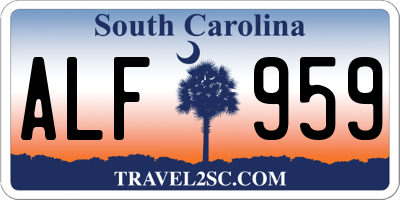 SC license plate ALF959