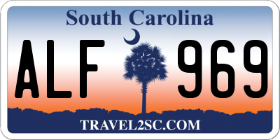 SC license plate ALF969