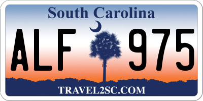 SC license plate ALF975