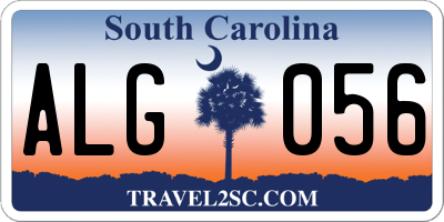 SC license plate ALG056