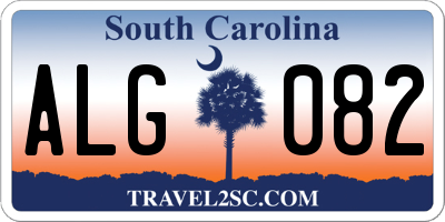 SC license plate ALG082