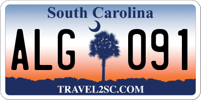 SC license plate ALG091