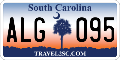 SC license plate ALG095