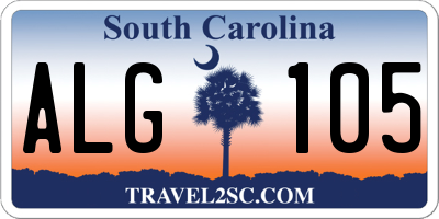 SC license plate ALG105