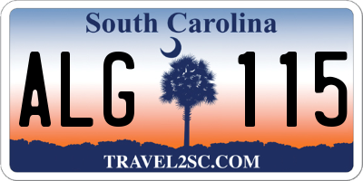 SC license plate ALG115