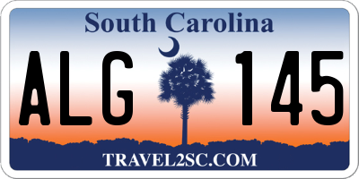 SC license plate ALG145