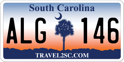 SC license plate ALG146