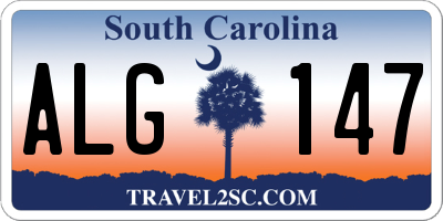 SC license plate ALG147