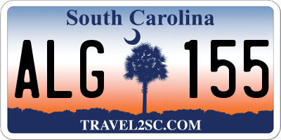 SC license plate ALG155