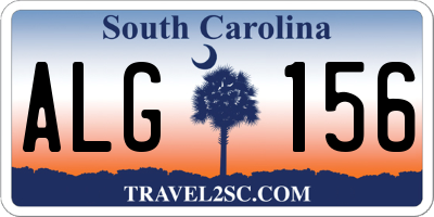 SC license plate ALG156