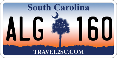 SC license plate ALG160