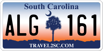 SC license plate ALG161