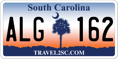 SC license plate ALG162
