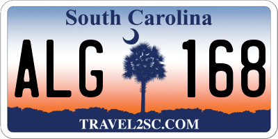 SC license plate ALG168