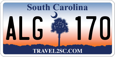 SC license plate ALG170