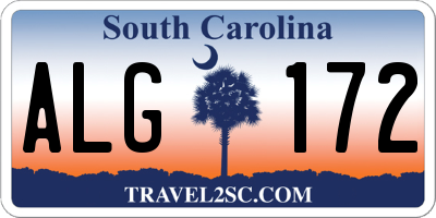 SC license plate ALG172